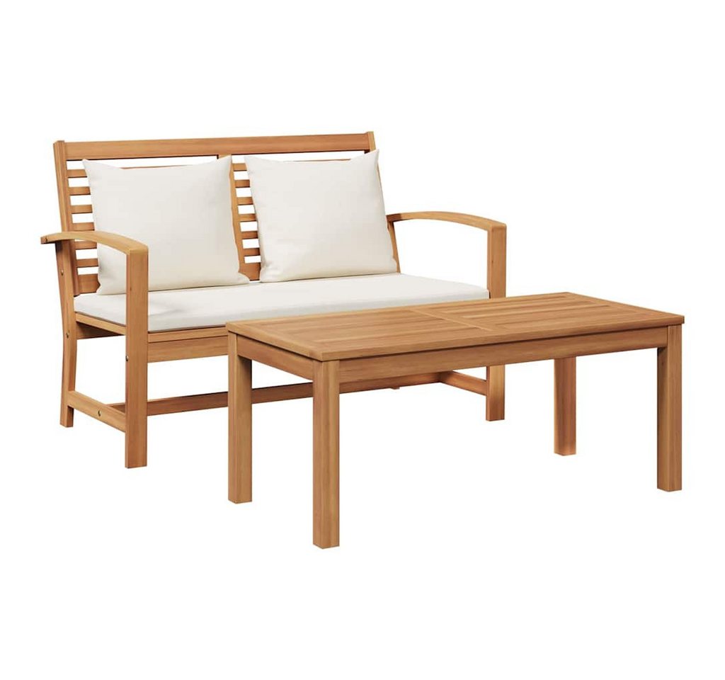 vidaXL Sofaelement Garten-Sofa-Set Natur -Massivholz (2 St) von vidaXL