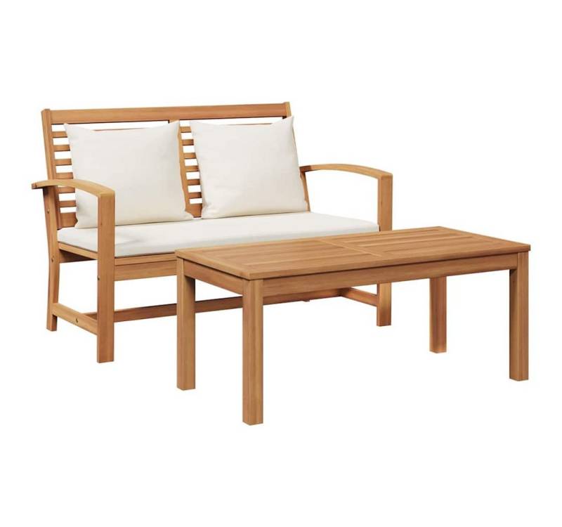 vidaXL Sofaelement Garten-Sofa-Set Natur -Massivholz (2 St) von vidaXL
