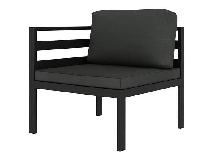 vidaXL Sofaelement Modular-Sofa-Eckteil 1 Stk. mit Kissen Aluminium Anthrazit (1 St), Modulares Ecksofa von vidaXL