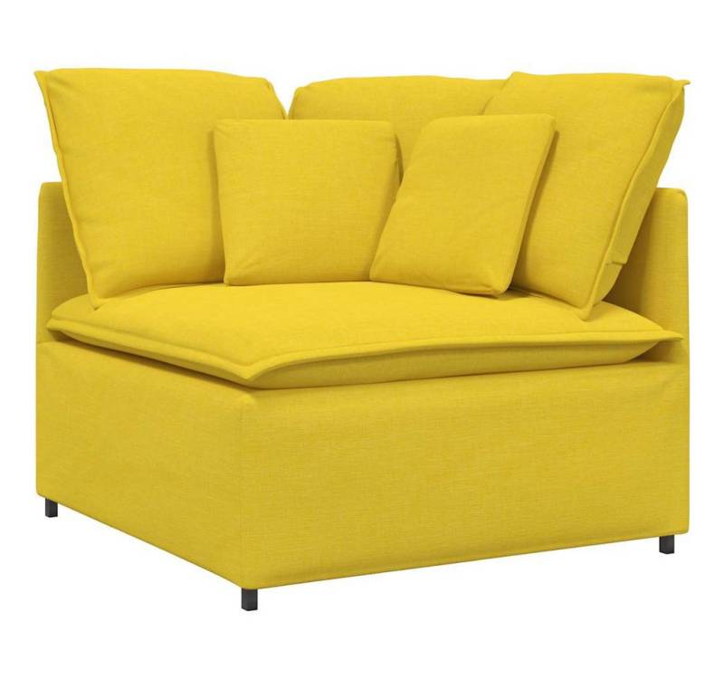 vidaXL Sofaelement Modulares Sofa Eckmodul mit Kissen Hellgelb 100 cm von vidaXL