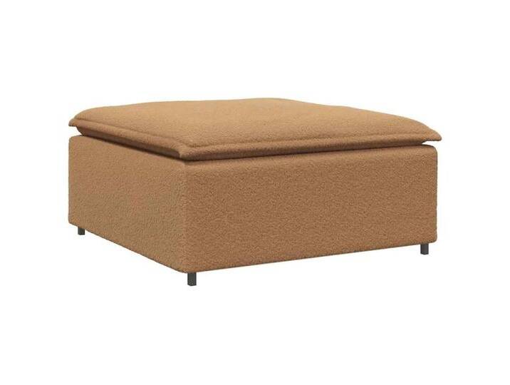 vidaXL Sofaelement Modulares Sofa Fußhocker-Modul Beige 100x100x48 cm, beige, Footstool, Beige von vidaXL