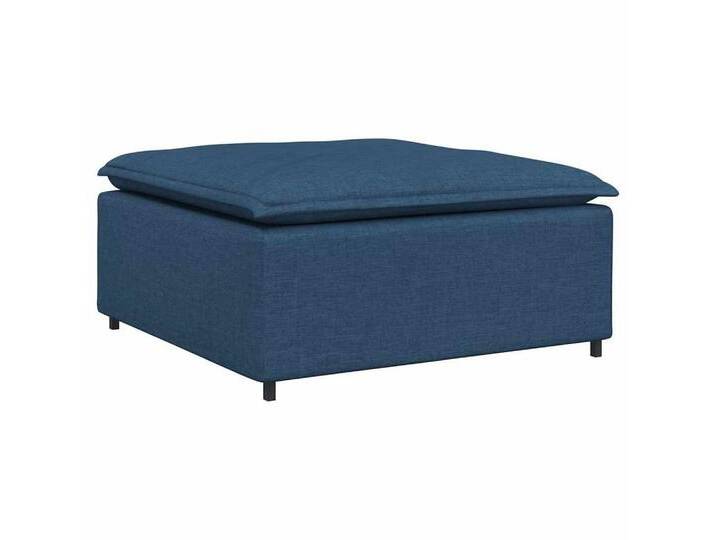 vidaXL Sofaelement Modulares Sofa-Fußhocker-Modul Blau 100 x 100 x 48 cm, blau, Footstool, Blau von vidaXL