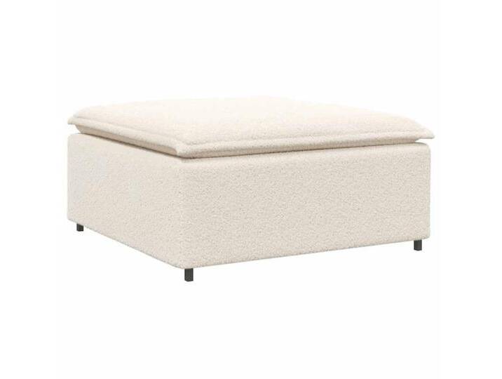 vidaXL Sofaelement Modulares Sofa Fußhocker-Modul Creme 100x100x48 cm, Footstool, Creme von vidaXL