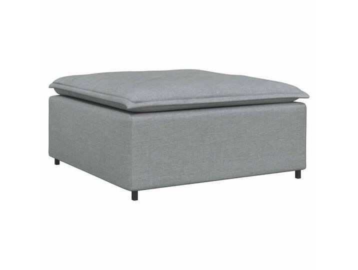 vidaXL Sofaelement Modulares Sofa-Fußhocker-Modul Hellgrau 100 x 100 x 48 cm, grau, Footstool, Hellgrau von vidaXL