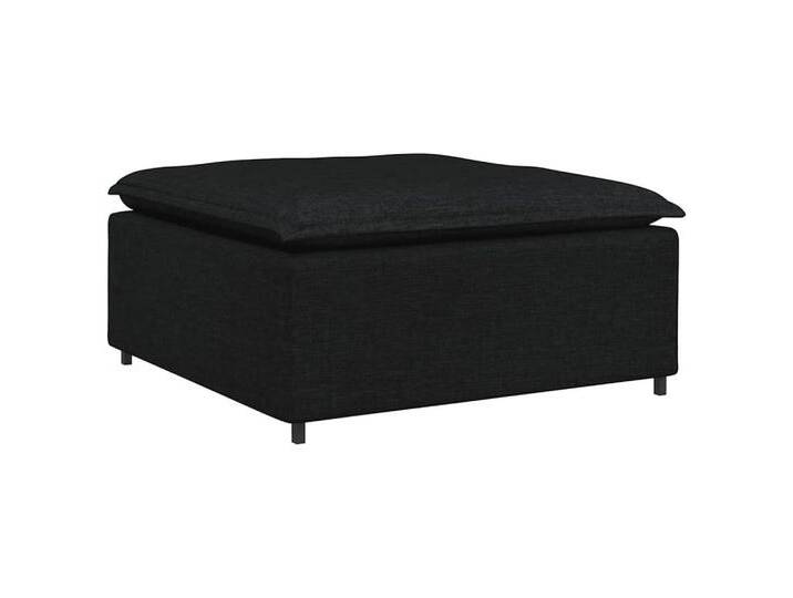 vidaXL Sofaelement Modulares Sofa-Fußhocker-Modul Schwarz 100 x 100 x 48 cm, schwarz, Footstool, Schwarz von vidaXL