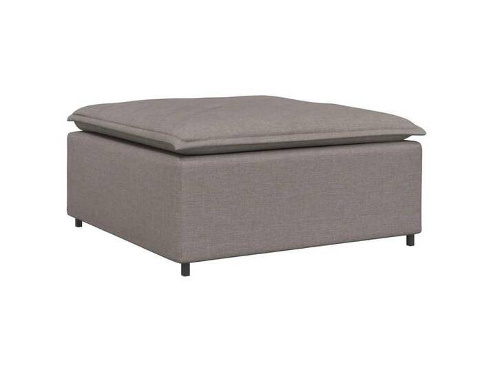 vidaXL Sofaelement Modulares Sofa-Fußhocker-Modul Taupe 100x100x48 cm, Footstool, Taupe von vidaXL