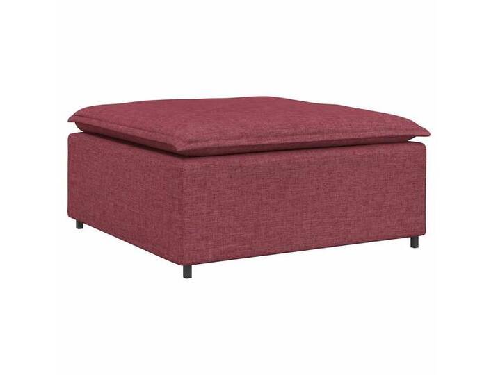 vidaXL Sofaelement Modulares Sofa-Fußhocker-Modul Weinrot 100x100x48 cm, rot, Footstool, Weinrot von vidaXL