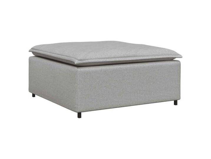 vidaXL Sofaelement Modulares Sofa-Fußhocker-Modul Wolkengrau 100 x 100 x 48 cm, grau, Footstool, Wolkengrau von vidaXL