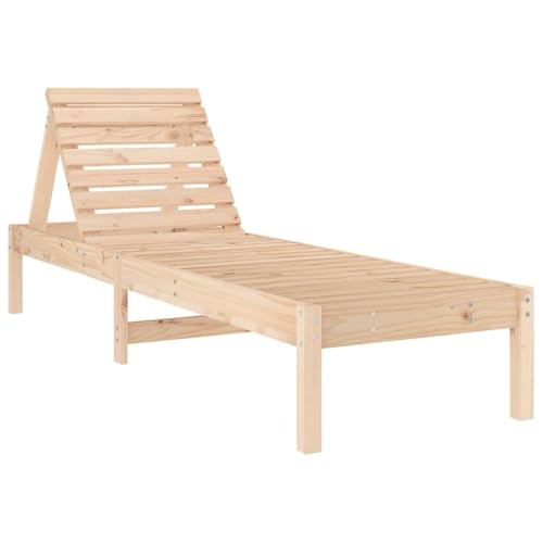 vidaXL Sonnenliege 2 STK., Gartenliege Verstellbare Rückenlehne, Relaxliege Liege mit Latten-Design, Liegestuhl Strandliege für Garten Terrasse, Massivholz Kiefer von vidaXL