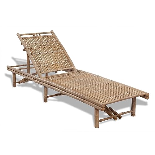 vidaXL Sonnenliege Bambus Gartenliege Pool Liegestuhl Relaxliege Strandliege von vidaXL