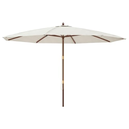 vidaXL Sonnenschirm, Gartenschirm mit Holzmast UV-Schutz, Strandschirm mit Belüftung 8 Rippen, Marktschirm Balkonschirm Terrassenschirm, Sandfarben vidaXL Sonnenschirm, Gartenschirm mit Holzmast UV-Schutz, Strandschirm mit Belüftung 8 Rippen, Marktschirm Balkonschirm Terrassenschirm, Sandfarben von vidaXL