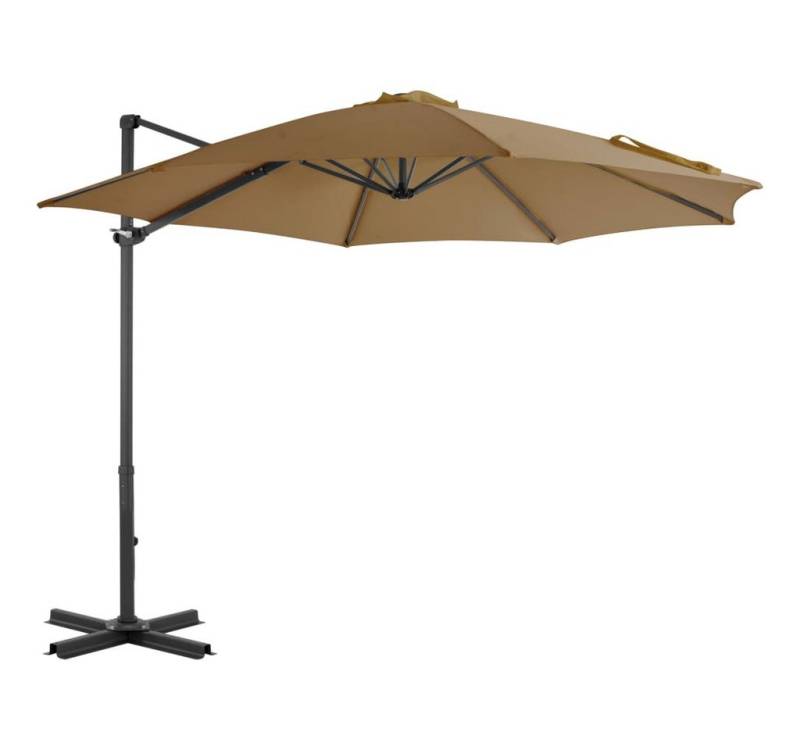 vidaXL Sonnenschirm, Balkonschirm mit Schirmständer Taupe von vidaXL