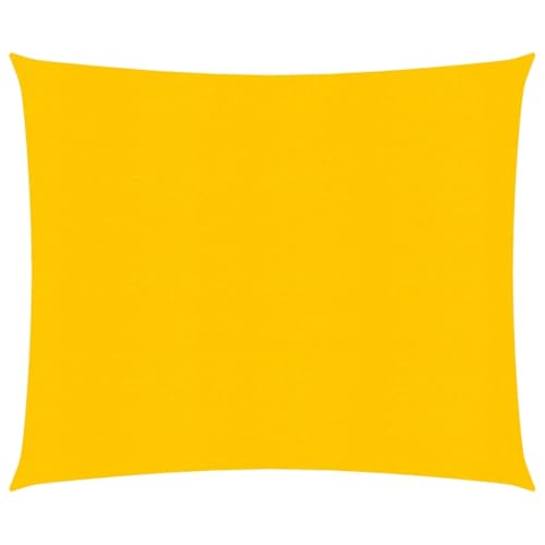 vidaXL Sonnensegel, UV Schutz Sonnenschutz für Terrasse Balkon Garten, Windschutz Wetterschutz Quadratisch, Sonnendach, 160g/m² Gelb 4x4m HDPE von vidaXL