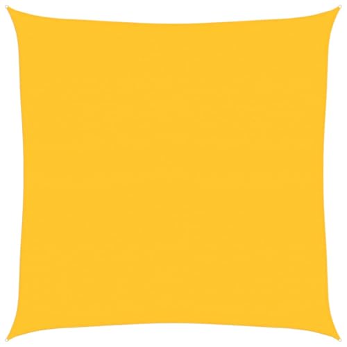 vidaXL Sonnensegel, UV Schutz Sonnenschutz für Terrasse Balkon Garten, Windschutz Wetterschutz Quadratisch, Sonnendach, 160g/m² Gelb 7x7m HDPE von vidaXL