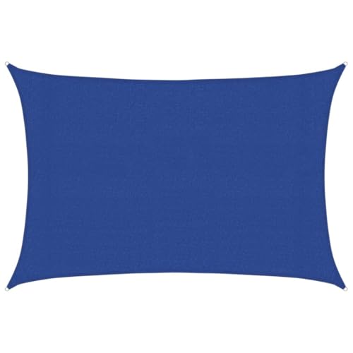 vidaXL Sonnensegel, UV Schutz Sonnenschutz für Terrasse Balkon Garten, Windschutz Wetterschutz Rechteckig, Sonnendach, 160g/m² Blau 3x5m HDPE von vidaXL