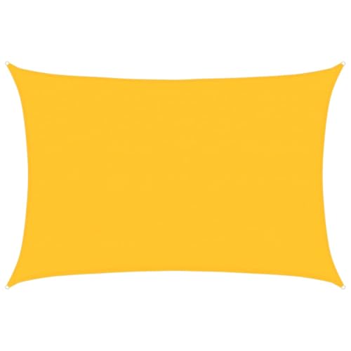 vidaXL Sonnensegel, UV Schutz Sonnenschutz für Terrasse Balkon Garten, Windschutz Wetterschutz Rechteckig, Sonnendach, 160g/m² Gelb 4x5m HDPE von vidaXL