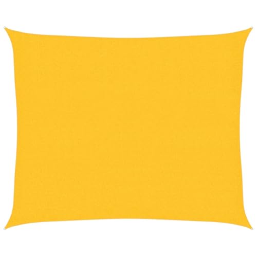 vidaXL Sonnensegel Sonnenschutz Windschutz Sonnendach UV Schutz Sonnenschutzsegel Schattenspender Garten Terrasse Balkon 160g/m² Gelb 2,5x3m HDPE von vidaXL