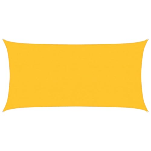 vidaXL Sonnensegel Sonnenschutz Windschutz Sonnendach UV Schutz Sonnenschutzsegel Schattenspender Garten Terrasse Balkon 160g/m² Gelb 2,5x4,5m HDPE von vidaXL