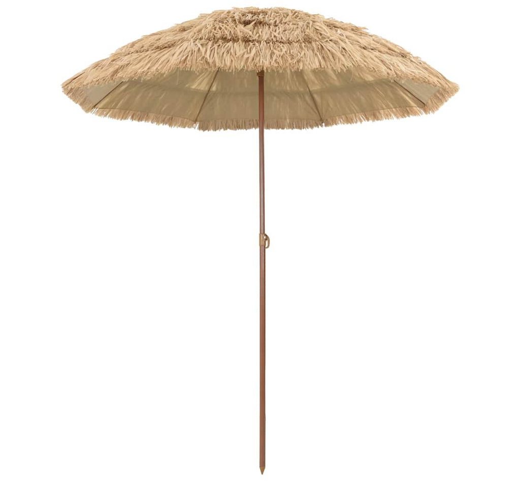 vidaXL Sonnensegel Strandparasol Braun Ø 160 x 196 cm Stahl, (1-tlg) von vidaXL