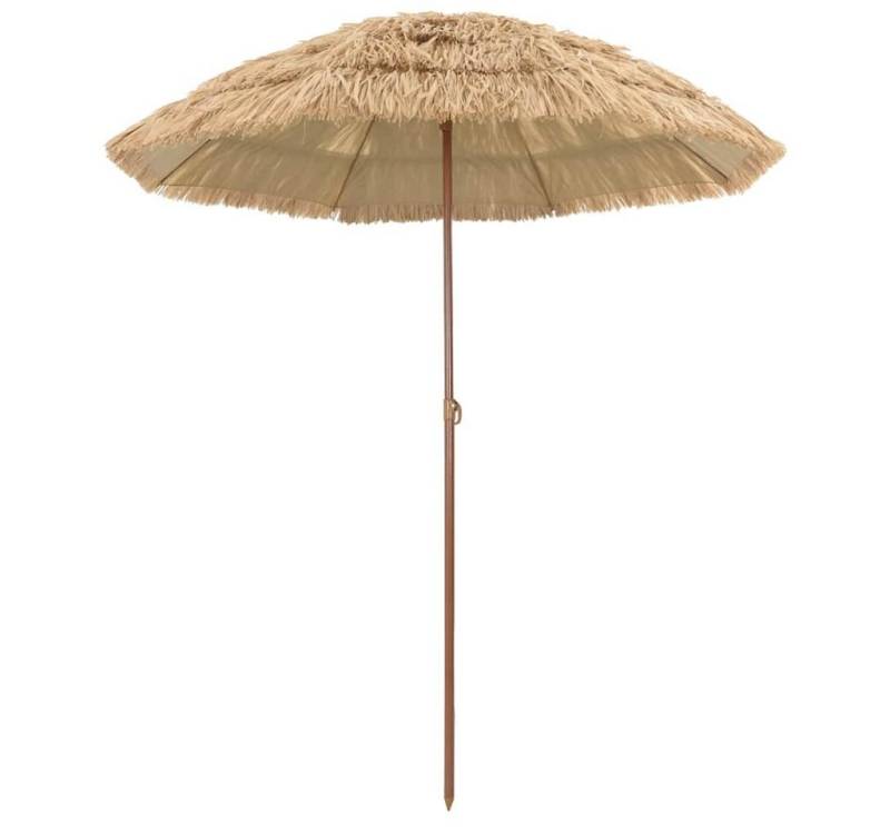 vidaXL Sonnensegel Strandparasol Braun Ø 160 x 196 cm Stahl, (1-tlg) von vidaXL