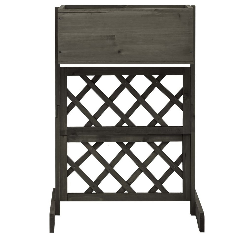 vidaXL Spalier, Garten-Spalier mit Blumenkasten Grau 45x30x74 cm Tannenholz von vidaXL