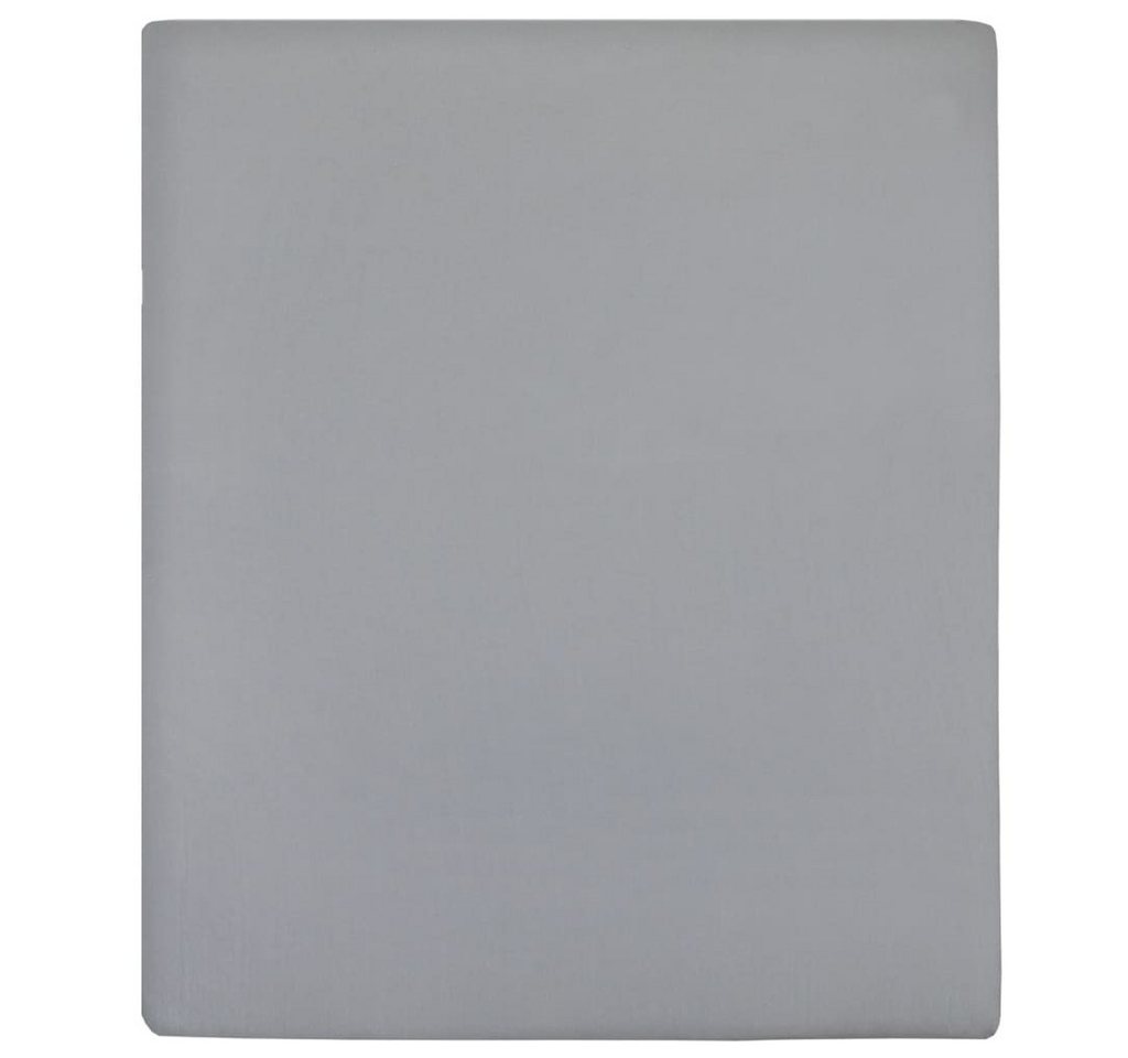 vidaXL Spannbettlaken, Bettlaken Jersey Grau 140x200 cm Baumwolle von vidaXL