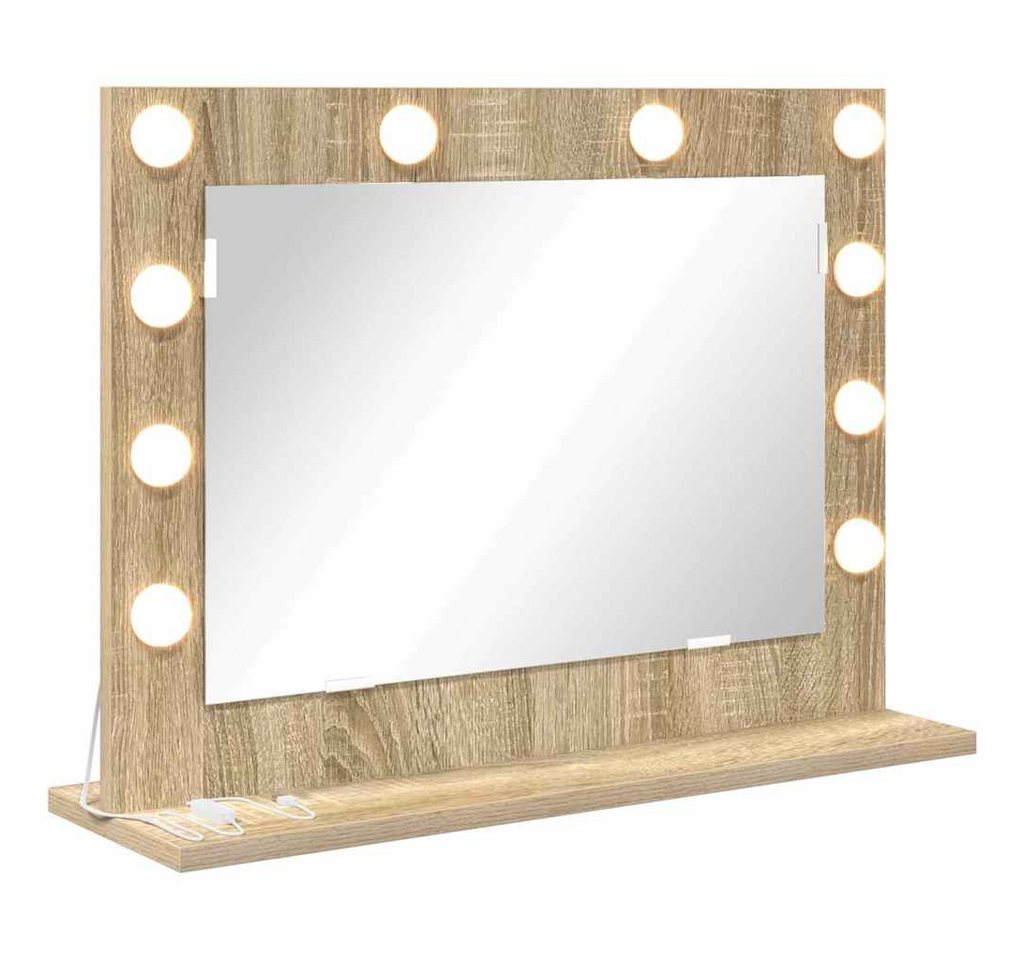 vidaXL Spiegel Kosmetikspiegel Sonoma-Eiche Holzwerkstoff, Glas Standard Spiegel (1-St) von vidaXL