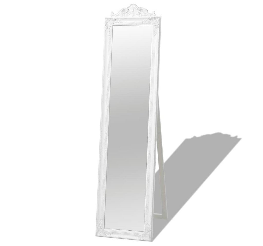 vidaXL Spiegel Standspiegel im Barock-Stil 160x40 cm Weiß (1-St) von vidaXL