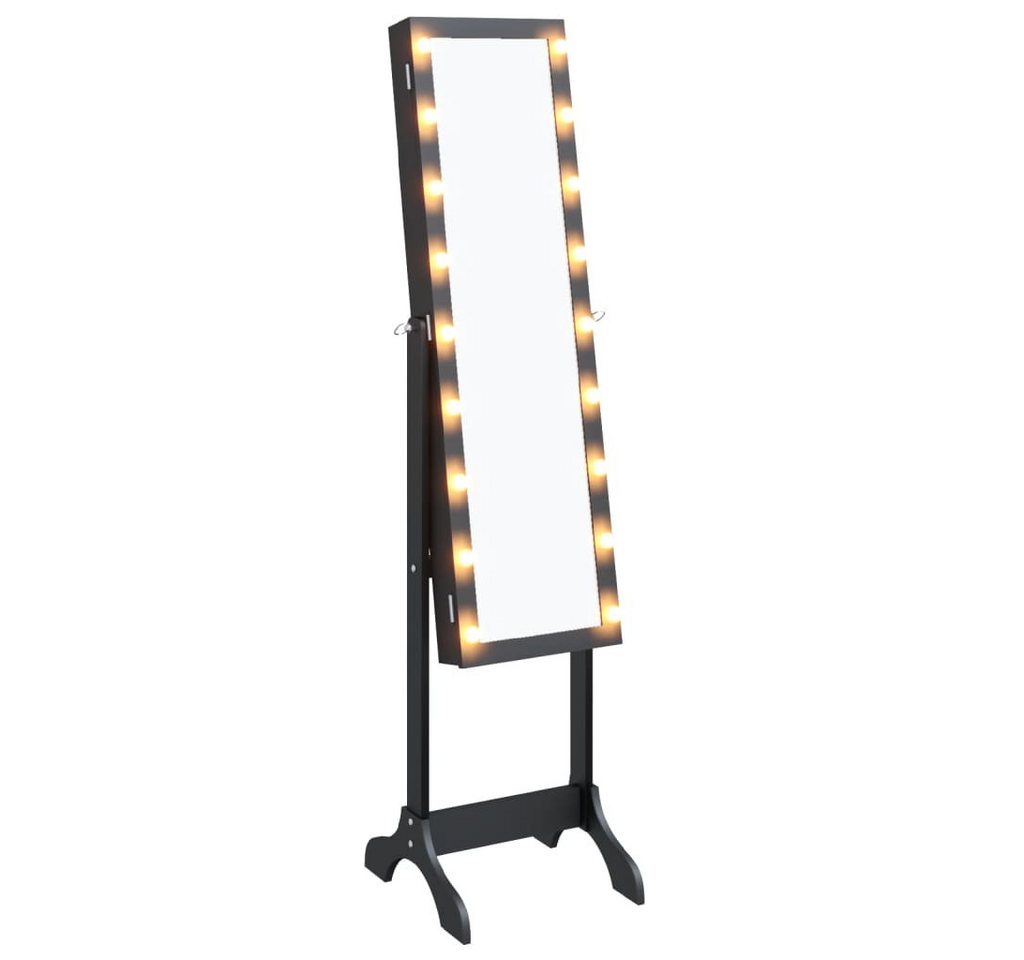 vidaXL Spiegel Standspiegel mit LED Schwarz 34x37x146 cm (1-St) von vidaXL