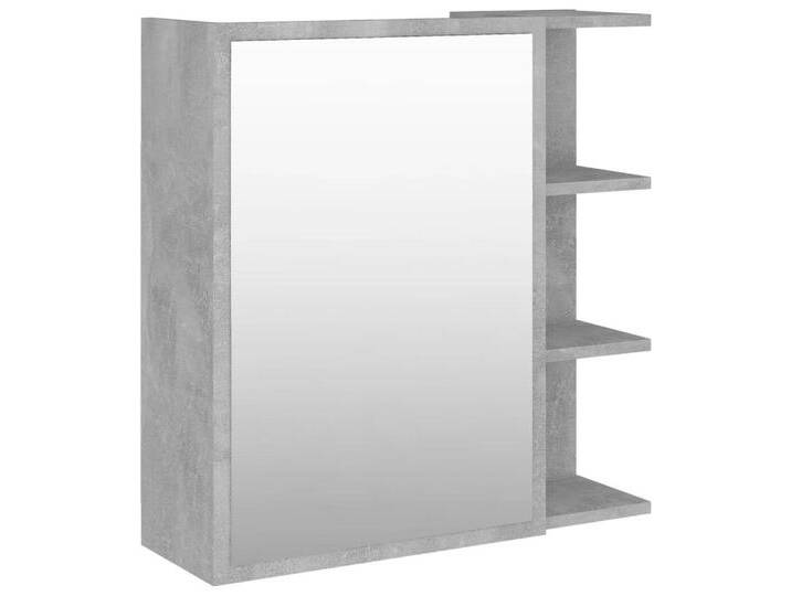 vidaXL Spiegelschrank Badspiegel Spiegelschrank Betongrau 62,5x20,5x64 cm Spanplatte, grau von vidaXL