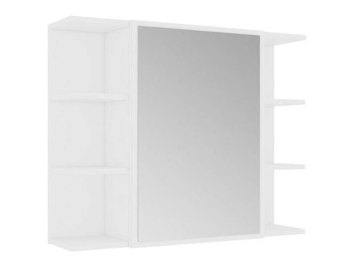 vidaXL Spiegelschrank Spiegelschrank Badspiegel Spiegel Weiß 80x20,5x64 cm Spanplatte, weiß von vidaXL