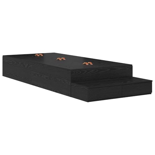 vidaXL Stauraum Bettgestell Schwarze Eiche 80X200 cm Holz Hochwertige Schubladen Modernes Design Einfache Montage Innen Schlafzimmer Möbel Lösung Kompakt Stylisch Langlebig vidaXL Stauraum Bettgestell Schwarze Eiche 80X200 cm Holz Hochwertige Schubladen Modernes Design Einfache Montage Innen Schlafzimmer Möbel Lösung Kompakt Stylisch Langlebig von vidaXL