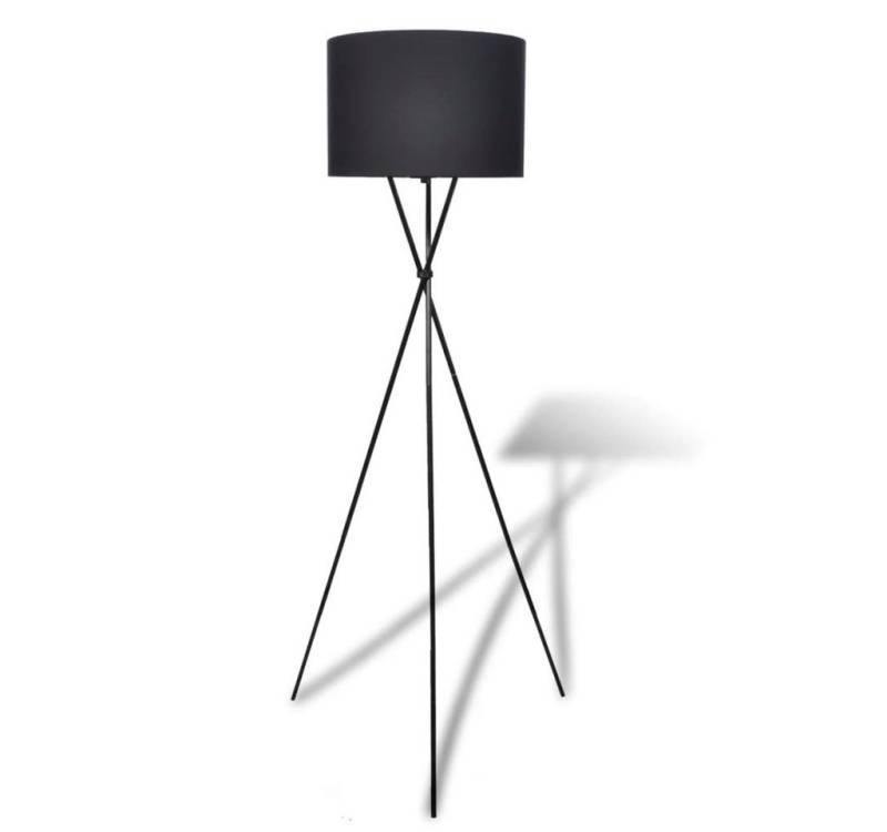 vidaXL Stehlampe Stehleuchte mit Lampeschirm hohes Ständer Schwarz von vidaXL