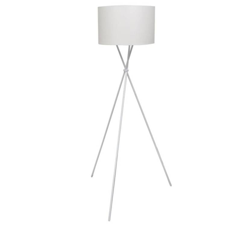 vidaXL Stehlampe Stehleuchte mit Lampeschirm und hohem Ständer Weiß von vidaXL