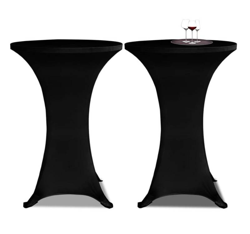 vidaXL Stehtischhusse, Hussen 4 Stk. Ø 60 cm Schwarz Stretch von vidaXL