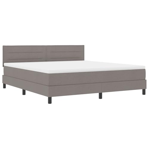 vidaXL Stoff-Boxspringbett mit Matratze & LED-Streifen 180X200 cm Grau | Möbel für Innenräume Schlafzimmer Modern Design Bequemes Schlafen Robuster Holzrahmen Auflage Topper Taschen Schoner vidaXL Stoff-Boxspringbett mit Matratze & LED-Streifen 180X200 cm Grau | Möbel für Innenräume Schlafzimmer Modern Design Bequemes Schlafen Robuster Holzrahmen Auflage Topper Taschen Schoner von vidaXL