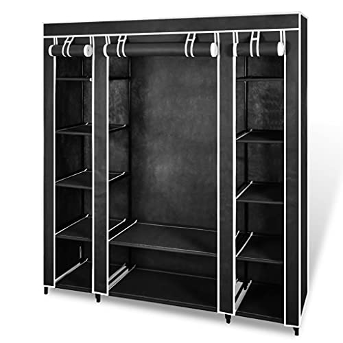 vidaXL Stoffschrank Schwarz Faltschrank Kleiderschrank Garderobenschrank vidaXL Stoffschrank Schwarz Faltschrank Kleiderschrank Garderobenschrank von vidaXL
