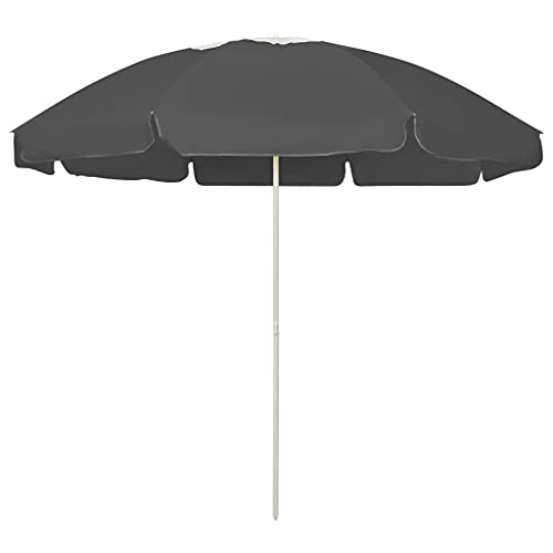 vidaXL Strandschirm Kippbar Sonnenschirm Balkonschirm Gartenschirm Ampelschirm Marktschirm Schirm Terrassenschirm Balkon Anthrazit 240cm vidaXL Strandschirm Kippbar Sonnenschirm Balkonschirm Gartenschirm Ampelschirm Marktschirm Schirm Terrassenschirm Balkon Anthrazit 240cm von vidaXL