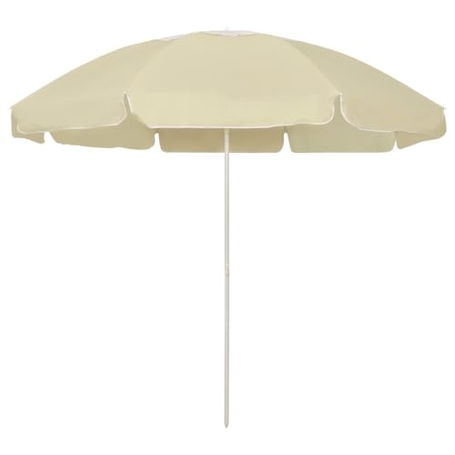 vidaXL Strandschirm Kippbar Sonnenschirm Balkonschirm Gartenschirm Ampelschirm Marktschirm Schirm Terrassenschirm Balkon Sandgelb 240cm vidaXL Strandschirm Kippbar Sonnenschirm Balkonschirm Gartenschirm Ampelschirm Marktschirm Schirm Terrassenschirm Balkon Sandgelb 240cm von vidaXL
