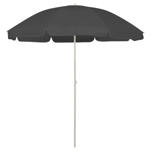 vidaXL Strandschirm Kippbar Sonnenschirm Balkonschirm Gartenschirm Ampelschirm Marktschirm Schirm Terrassenschirm Garten Anthrazit 240cm vidaXL Strandschirm Kippbar Sonnenschirm Balkonschirm Gartenschirm Ampelschirm Marktschirm Schirm Terrassenschirm Garten Anthrazit 240cm von vidaXL