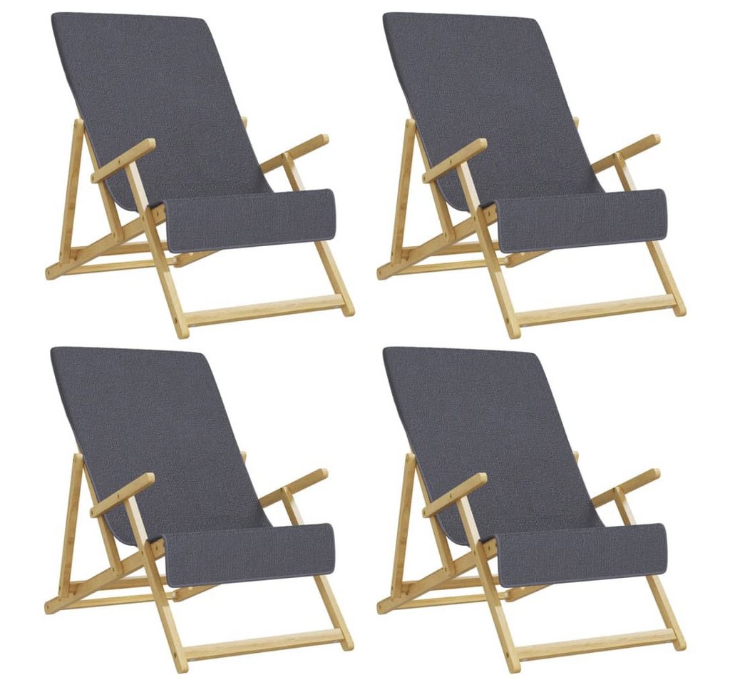 vidaXL Strandtücher Strandtücher 4 Stk. Anthrazit 60x135 cm Stoff 400 GSM, (4-St) von vidaXL