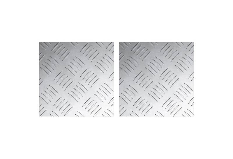 vidaXL Stufenmatte Aluminium-Riffelbleche 2 Stk. Rutschfest 20x20 cm von vidaXL