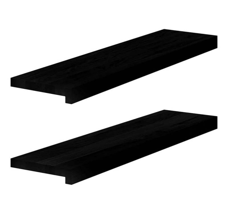 vidaXL Fensterbank Fensterbänke 2 Stk. Dunkelbraun 80x20x2 cm Massivholz Eiche von vidaXL