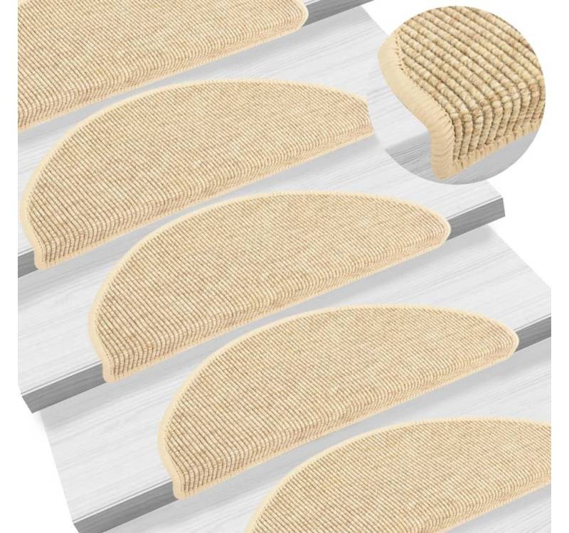 vidaXL Stufenmatte Stufenmatten 15 Stk. 65x21x4 cm Hellbeige Halbrund Groß, Andere, Höhe: 0.61 mm vidaXL Stufenmatte Stufenmatten 15 Stk. 65x21x4 cm Hellbeige Halbrund Groß, Andere, Höhe: 0.61 mm von vidaXL