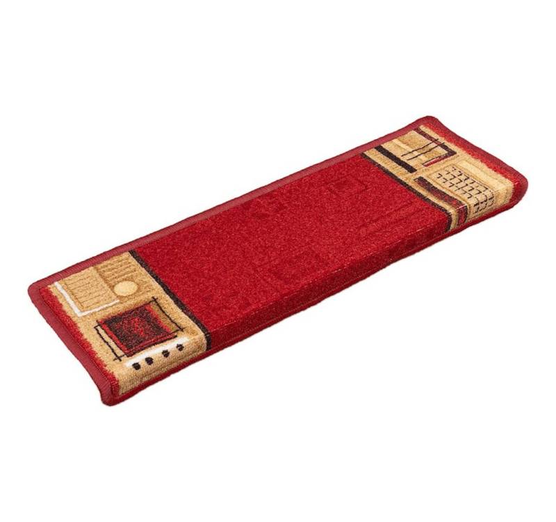 vidaXL Stufenmatte Stufenmatten Selbstklebend 5 Stk. 65x21x4 cm Rot, Andere, Höhe: 4 mm von vidaXL