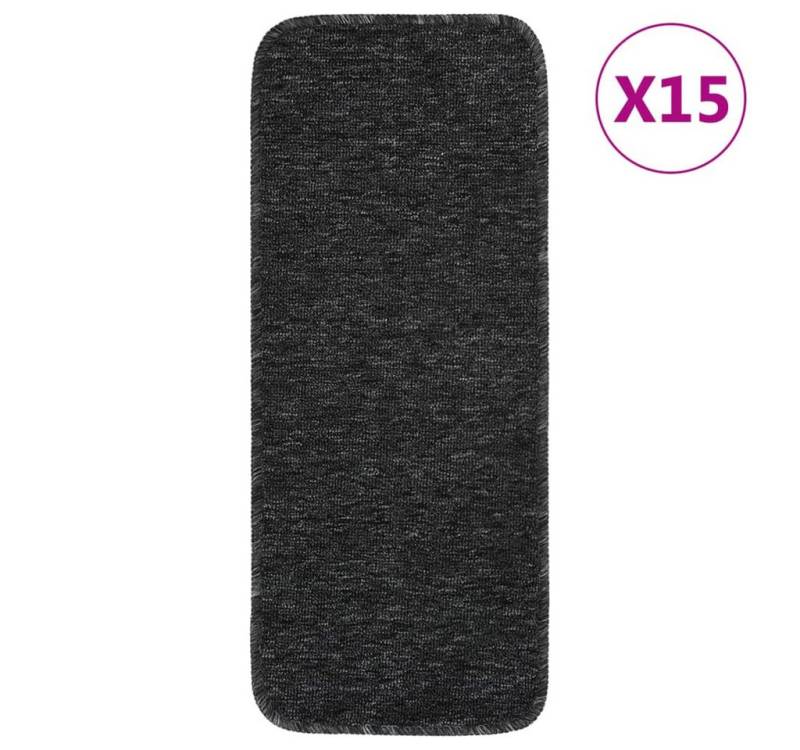 vidaXL Stufenmatte Treppenstufenmatten 15 Stk 60x25 cm Anthrazit Anti-Rutsch von vidaXL
