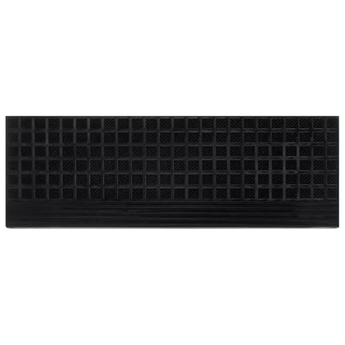 vidaXL Stufenmatten 10 STK., Stufenmatte mit Anti-Rutsch, Antirutschmatte für Treppen, Treppenmatte Treppenteppich, Schwarz Rechteckig Gummi von vidaXL