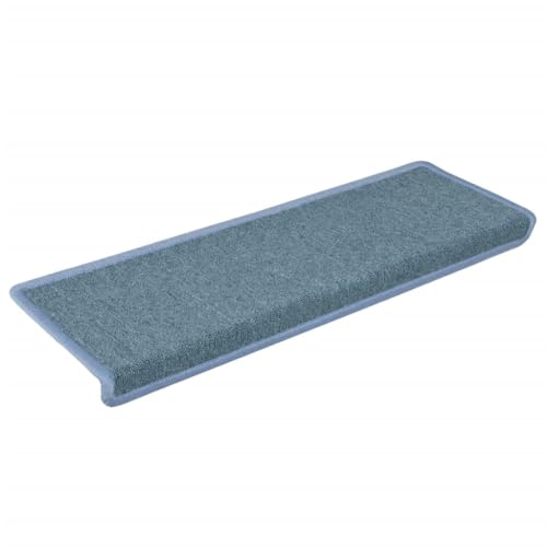 vidaXL Stufenmatten 15 STK., Treppenmatten mit Klebebändern, Treppenteppich Waschbar Faltbar, Treppenstufenmatte Treppenschutz, 65x21x4cm Blau vidaXL Stufenmatten 15 STK., Treppenmatten mit Klebebändern, Treppenteppich Waschbar Faltbar, Treppenstufenmatte Treppenschutz, 65x21x4cm Blau von vidaXL