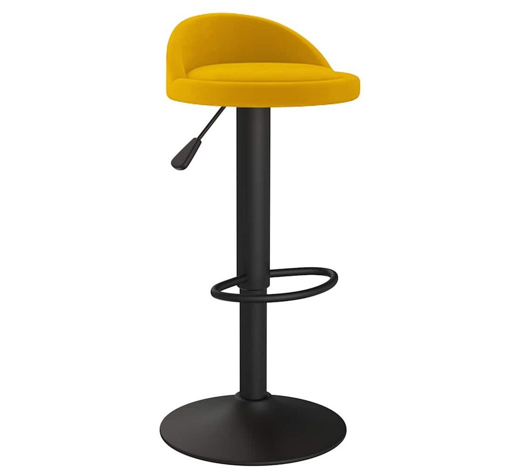 vidaXL Stuhl Barhocker Gelb Samt Drehbar Höhenverstellbar von vidaXL