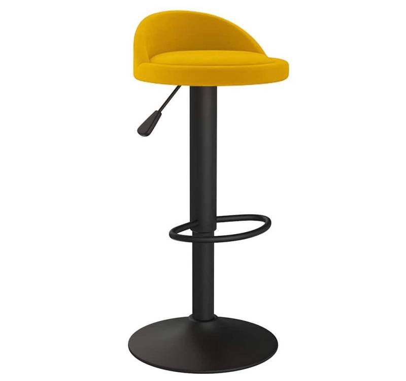 vidaXL Stuhl Barhocker Gelb Samt Drehbar Höhenverstellbar von vidaXL